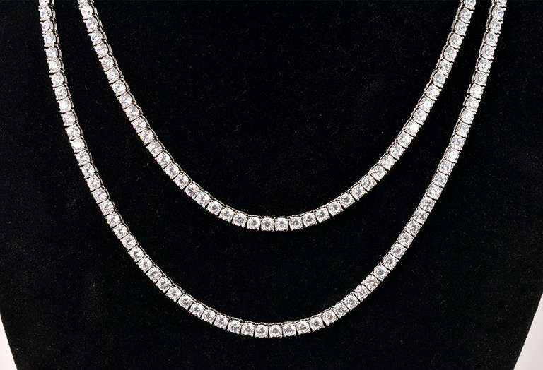 Dazzling 30 inch Sterling Silver Necklace