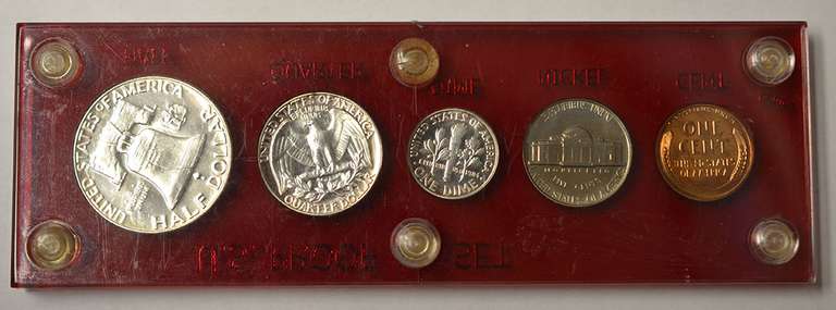 1954 Proof Set In Capital Plastics Holder With DDO FS-101 Franklin Half Dollar
