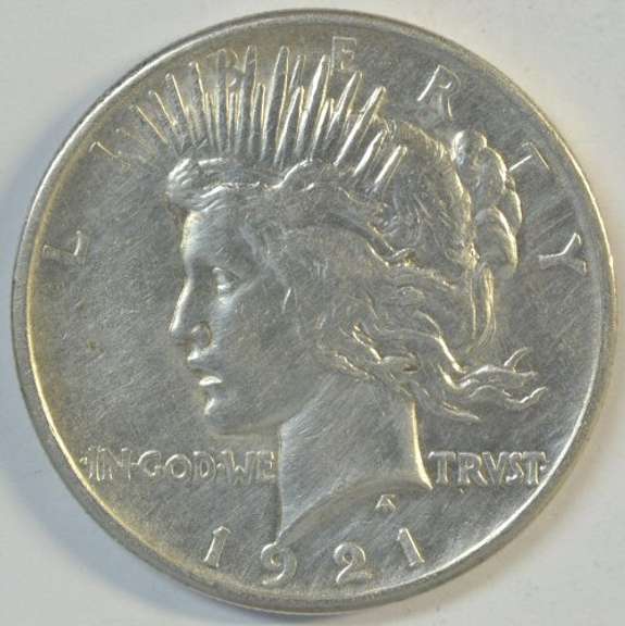 Key date 1921 Peace Silver Dollar in high grade