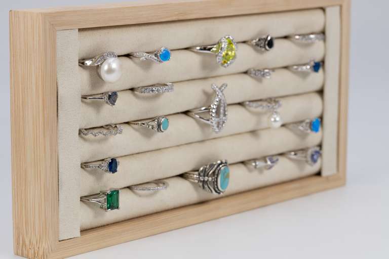 Sterling Silver .925 Ring Lot of 20 RIngs Various Sizes and Styles