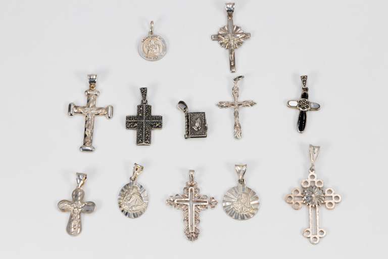 Sterling Silver Christian Pendant Lot