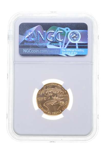 MS69 Error 1999 $10 American Gold Eagle OBV Struck Thru Graded NGC