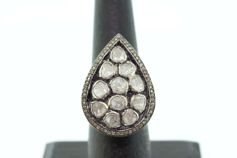 Sterling Silver & Diamond Ring