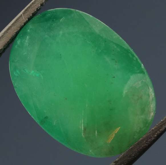 Smoky green 4.36ct Colombian Emerald