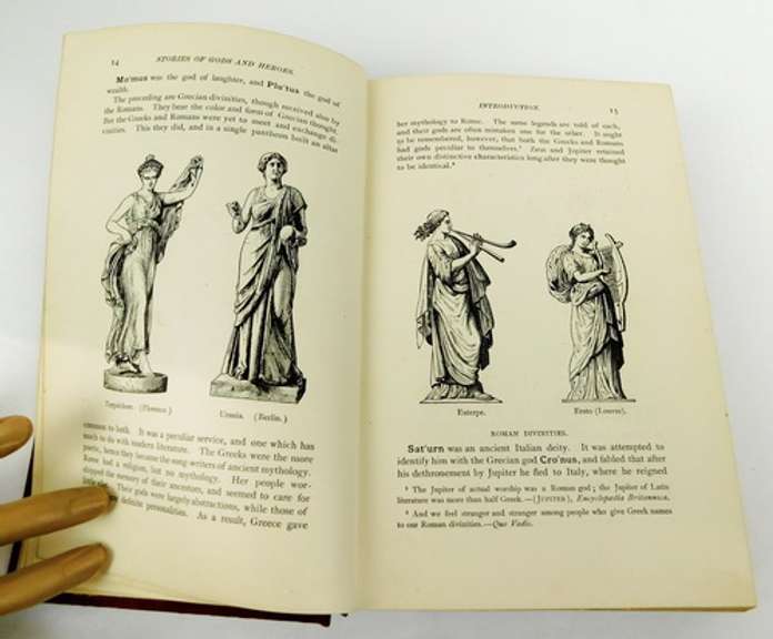 1898 Beauties of Mythology Antique Book