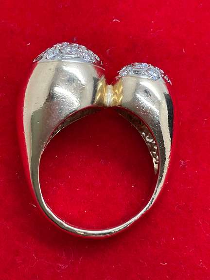 CERTIFIED 14K GOLD AND DIAMOND RING