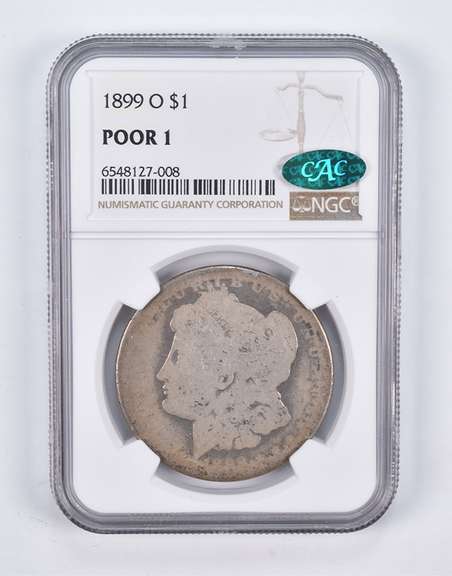 Poor 1 1899-O Morgan Silver Dollar CAC NGC