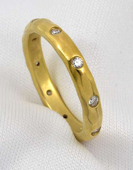 Useful Band with Flush Set Diamonds