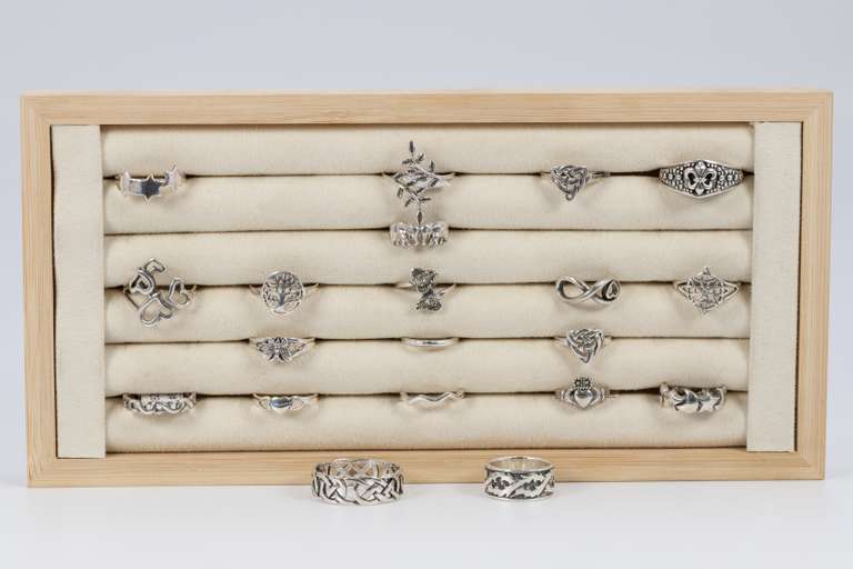 .925 Sterling Silver Curated 20 Ring Lot Various Sizes & Styles