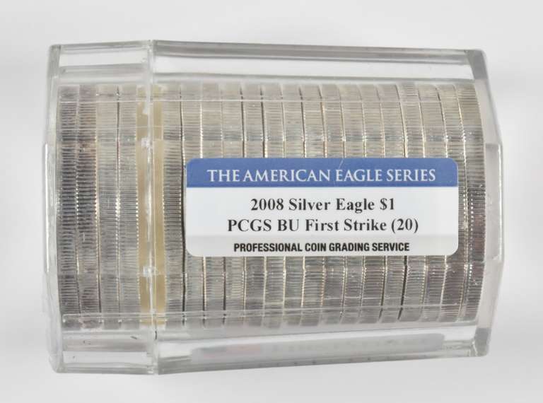 (20) BU 2008 American Silver Eagle - First Strike - Graded PCGS