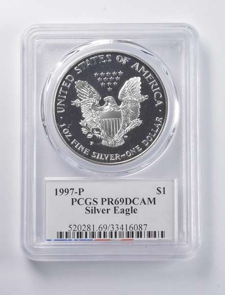 PR69 DCAM 1997-P American Silver Eagle Signed Moy PCGS