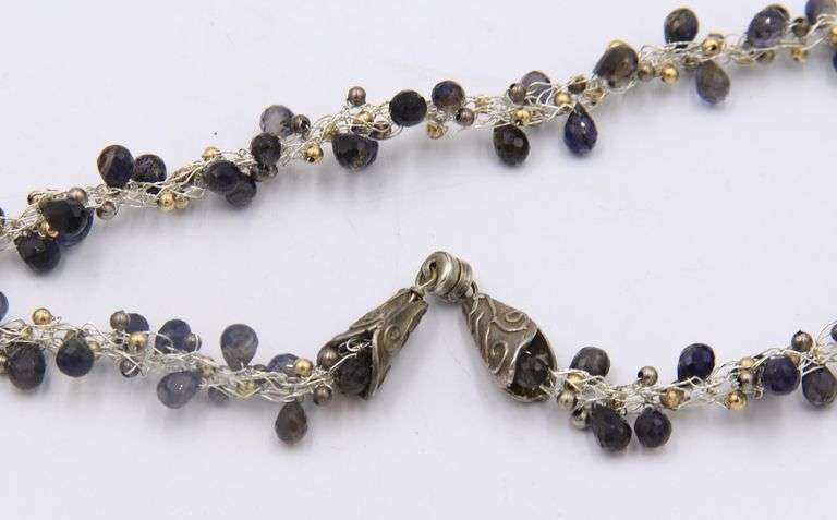 Set of  Amethyst Necklace with Matching Bracelet