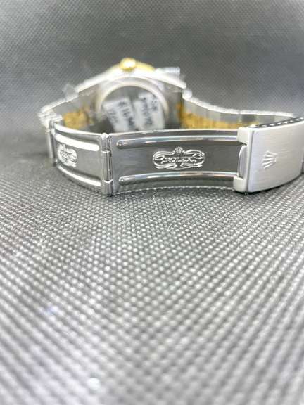 STUNNING 12CT CUSTOM DIAMOND ROLEX 36MM TWO TONE DATE-JUST WITH GOLD ROMAN NUMERALS