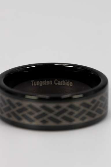 Men's Tungsten Carbide Celtic Weave Wedding Band Comfort Fit Ring Size 11