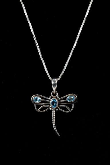Sterling Silver Blue Topaz Pendant