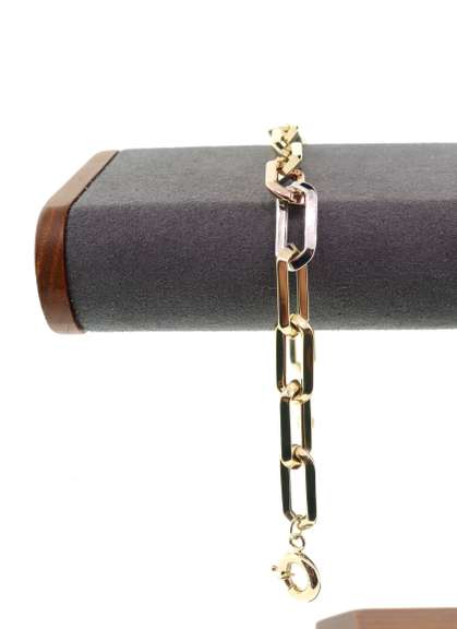 14kt Tri-Colored Gold Bracelet