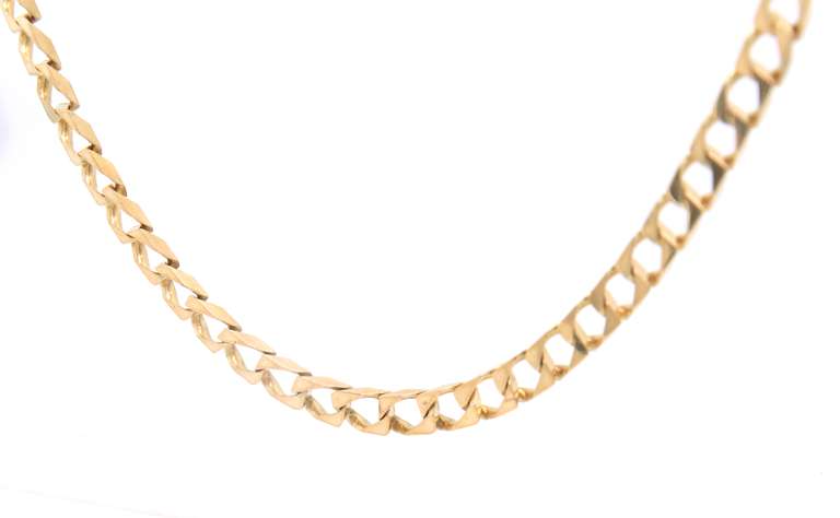 Wonderful 18kt Yellow Gold Cuban Link Chain Necklace