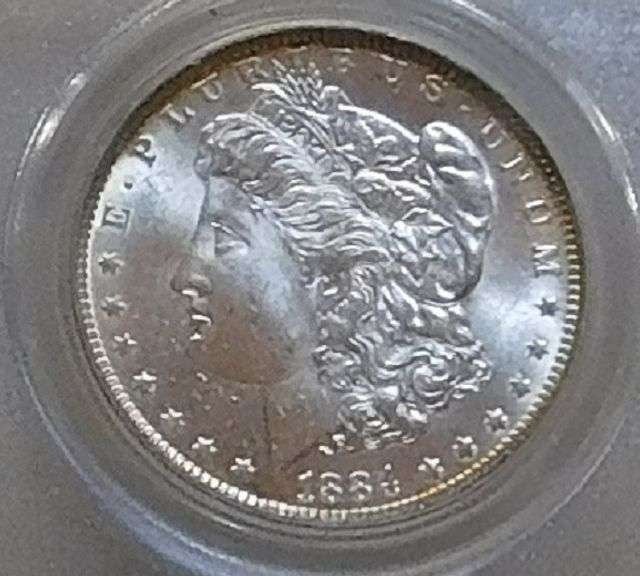 1884-O Morgan Dol  PCGS MS-64 Magnificent Rev toning