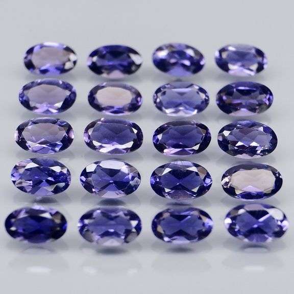 Collectors 4.14ct very best blue violet hue Iolite set