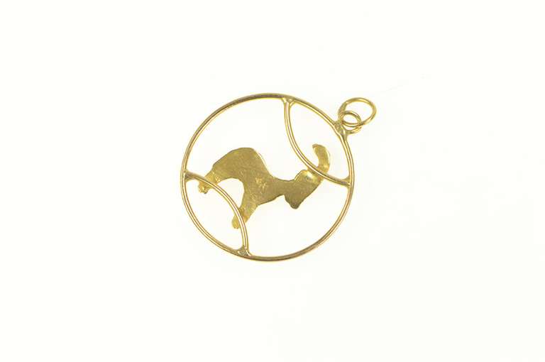 14K Yellow Gold Ram Aries Zodiac Star Sign Astrology Charm/Pendant