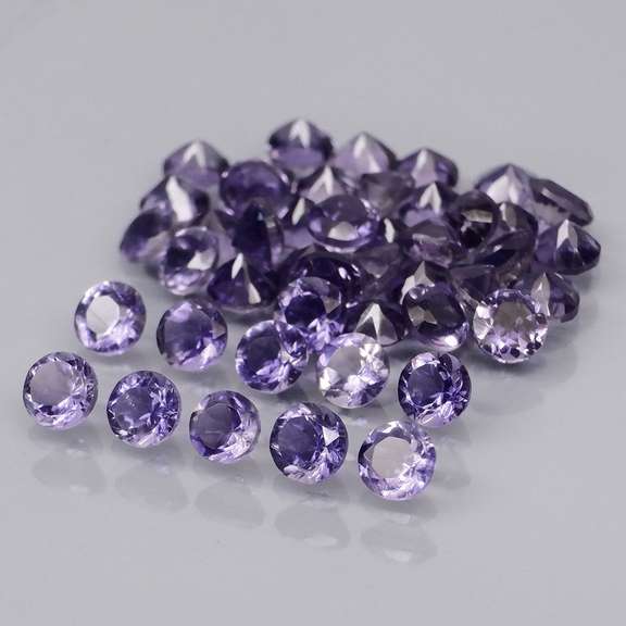 Awesome 4.56ct high luster blue violet Iolite set