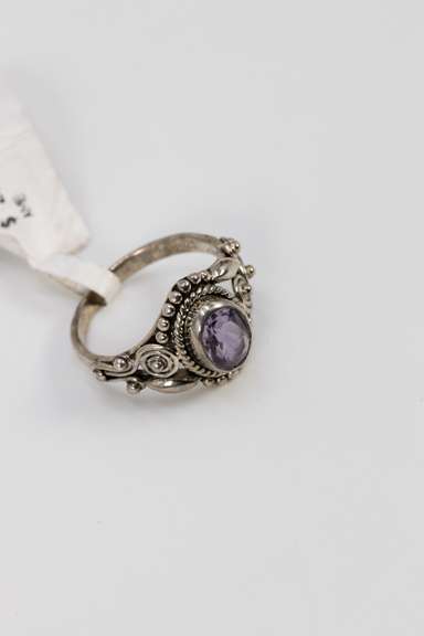 Sterling Silver Amethyst Gemstone Ring