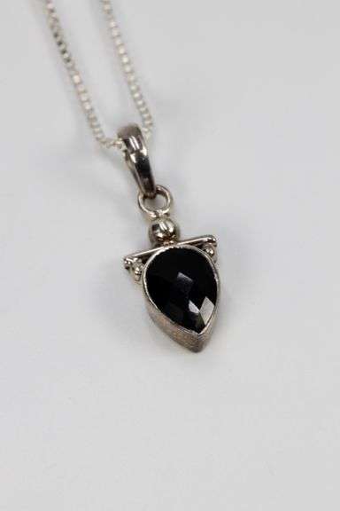 Sterling Silver Onyx Pendant