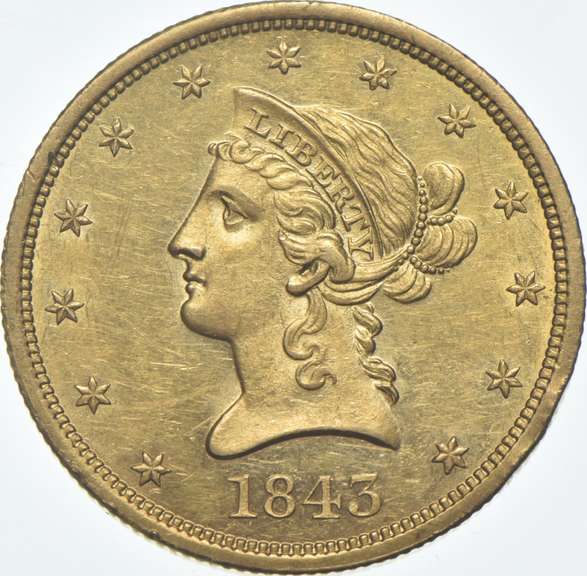 1843-O $10 Liberty Head Gold Eagle