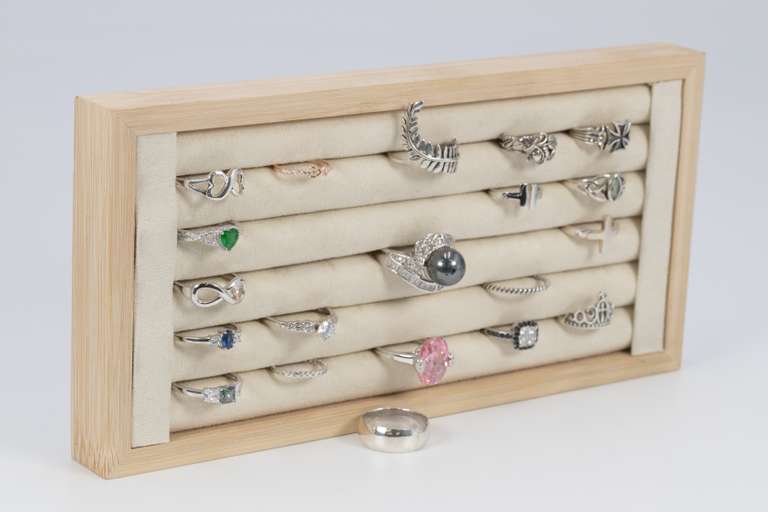 .925 Sterling Silver Curated Ring Set 20 RIng Lot Various Sizes & Styles