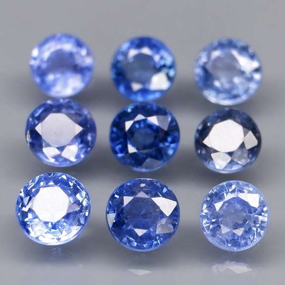 Heated only top blue 2.78ct Sapphire set