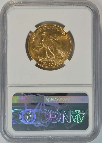 Blazing BU 1932 US $10 Indian Gold Piece. NGC MS61