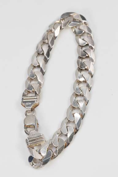 Italian Sterling Silver Curb 10 inch 13.5mm