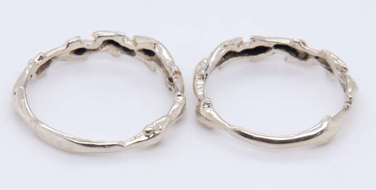 Group Lot of 9 Vintage 925 Sterling Silver Dolphin Bands