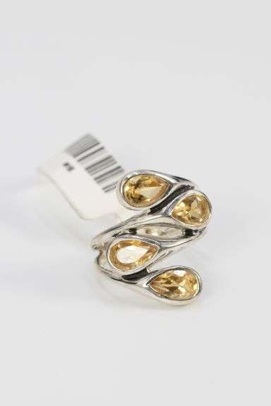 Sterling Silver Citrine Gemstone Ring
