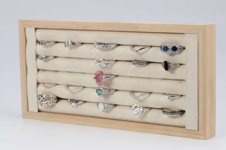 .925 Sterling Silver Curated Ring Set 20 RIng Lot Various Sizes & Styles