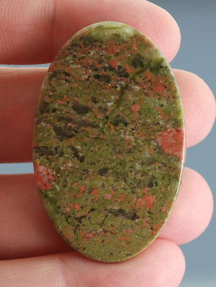 Eye catching 72.14ct Unakite cabochon
