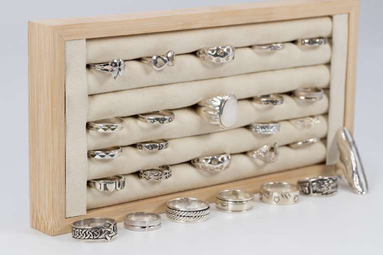 .925 Sterling Silver Curated 26 Ring Lot Various Sizes & Styles