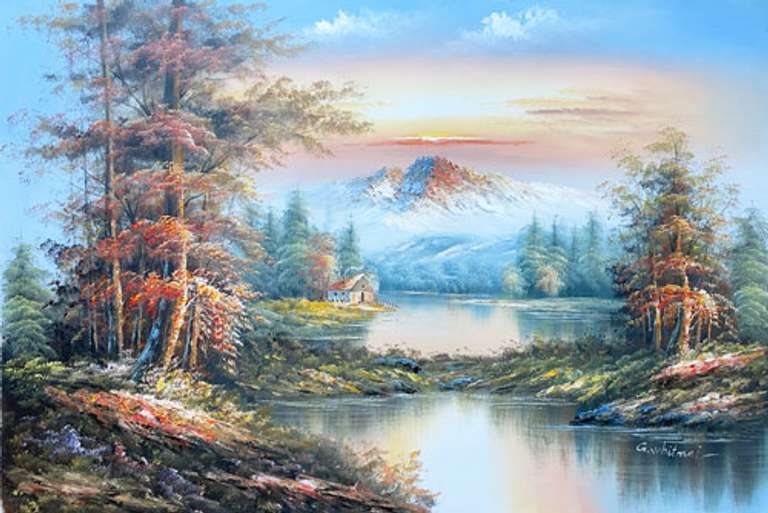 BEAUTIFUL HAND PAINTED OIL PAINTING ON CANVAS