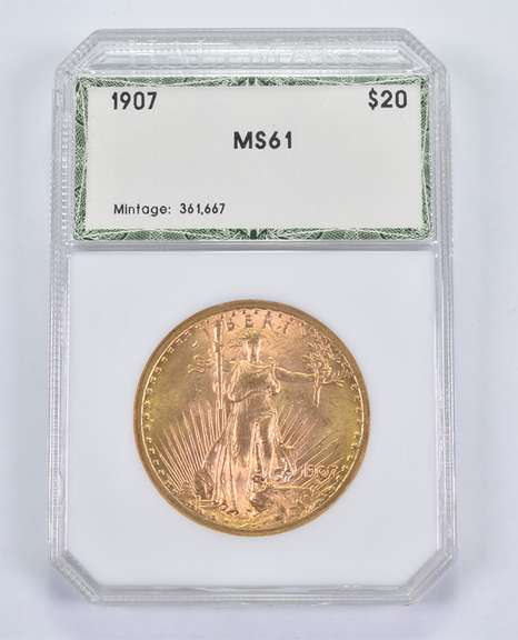 1907 $20 Saint-Gaudens Gold Double Eagle