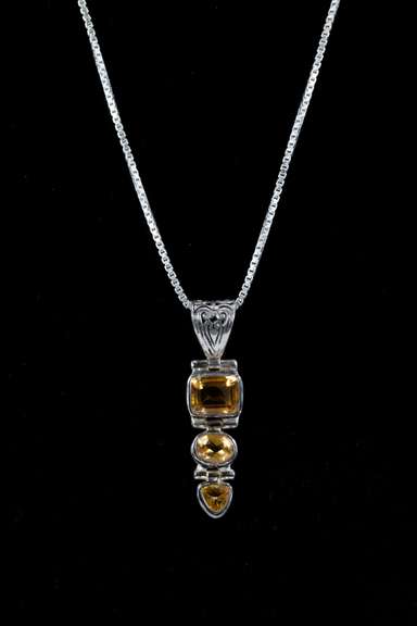 Sterling Silver Citrine Pendant