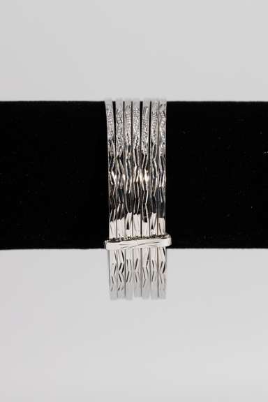 .925 Sterling Silver Baby 7 Day Bangle Bracelet Inside Diameter 55mm