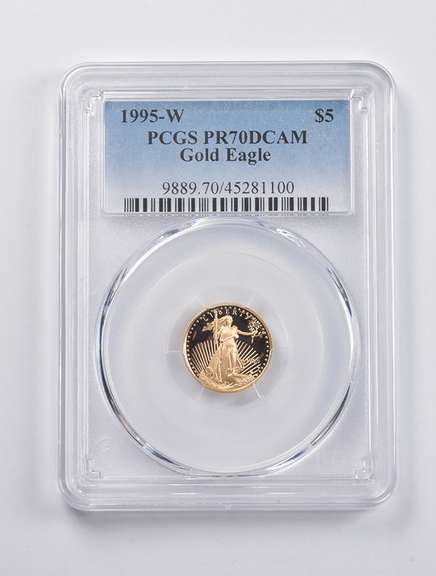 PR70 DCAM 1995-W $5 American Gold Eagle 1/10 Oz. .999 Fine Gold PCGS