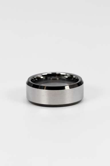 Men's Tungsten Carbide Shiny Flat Face Wedding Band Comfort Fit Ring Size 7