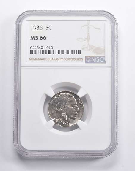 MS66 1936 Indian Head Buffalo Nickel NGC