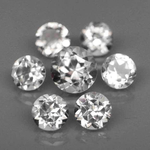 Mixed cut 7.90ct diamond white Topaz set