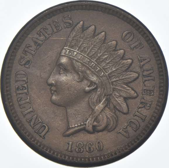 1860 Indian Head Cent - Pointed Bust - Scratched