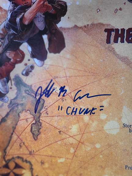 Jeff Cohen Autographed The Goonies Chunk 27x40 Movie Poster Exact Proof ACOA