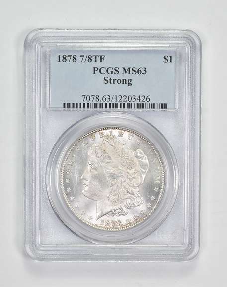 MS63 1878 7/8TF Morgan Silver Dollar - Strong - Graded PCGS