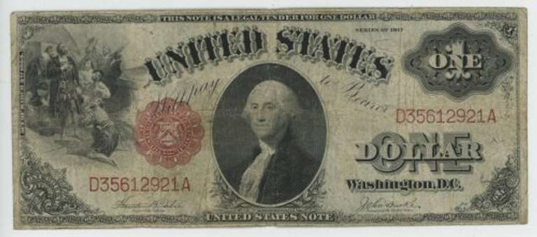Series of 1917 Large Size $1 Legal Tender Note