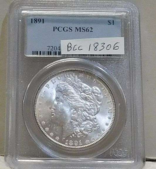 1891 Morgan Dol  PCGS MS-62
